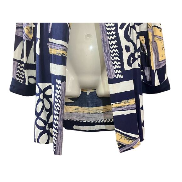 Peri Petites Women's Artsy Long Sleeve Open Front Blazer | Size 8 VINTAGE 80s - Picture 6 of 10